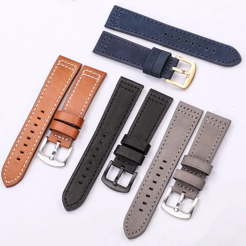 Suunto Race, Vertical & 9 Peak Leather Band with Square Holes