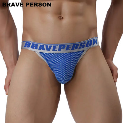 Brave Person Men’s Low-Waist Nylon Briefs – Breathable Underwear