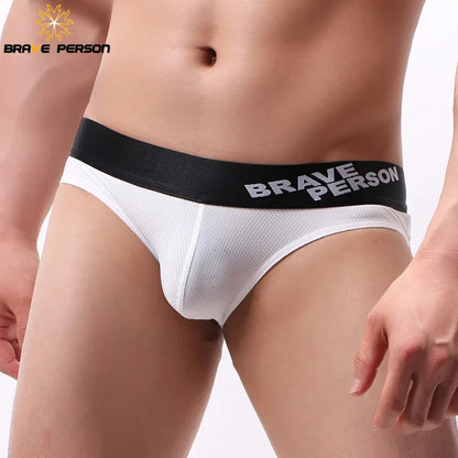 BRAVE PERSON Men's Underwear Nylon Mesh Briefs