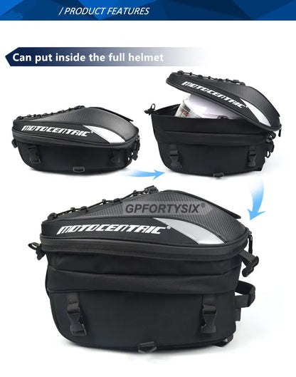 MOTOCENTRIC Motorcycle Back Seat Bags Waterproof Multifunctional