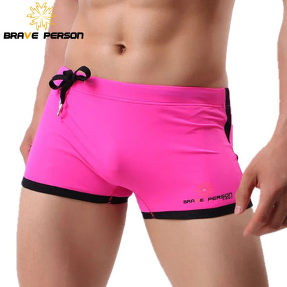 BRAVE PERSON Brand Men's Beach Wear Shorts Men Swim Trunks