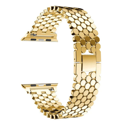 Apple Watch Stainless Steel Strap - Sleek Fish-Scale Design