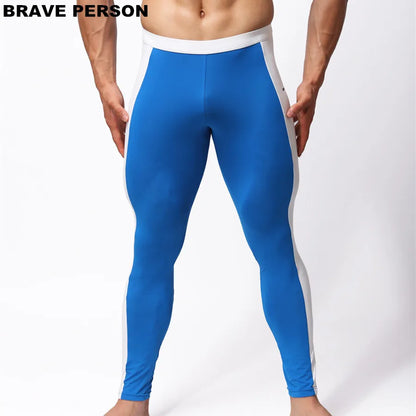 BRAVE PERSON Men's Fashion Soft Tights Leggings Pants Nylon Spandex
