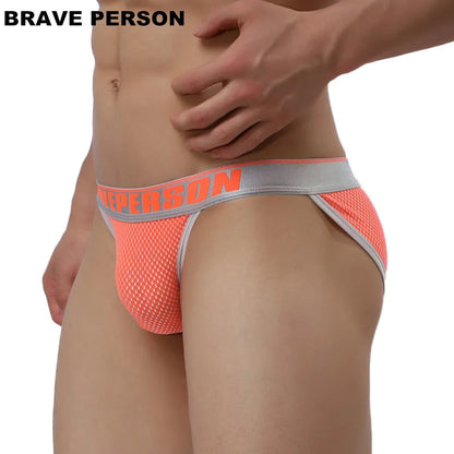 Brave Person Men’s Low-Waist Nylon Briefs – Breathable Underwear