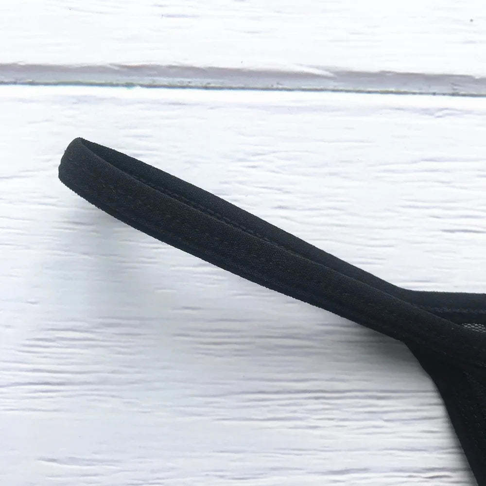 Black Men's Underwear Briefs Fishnet