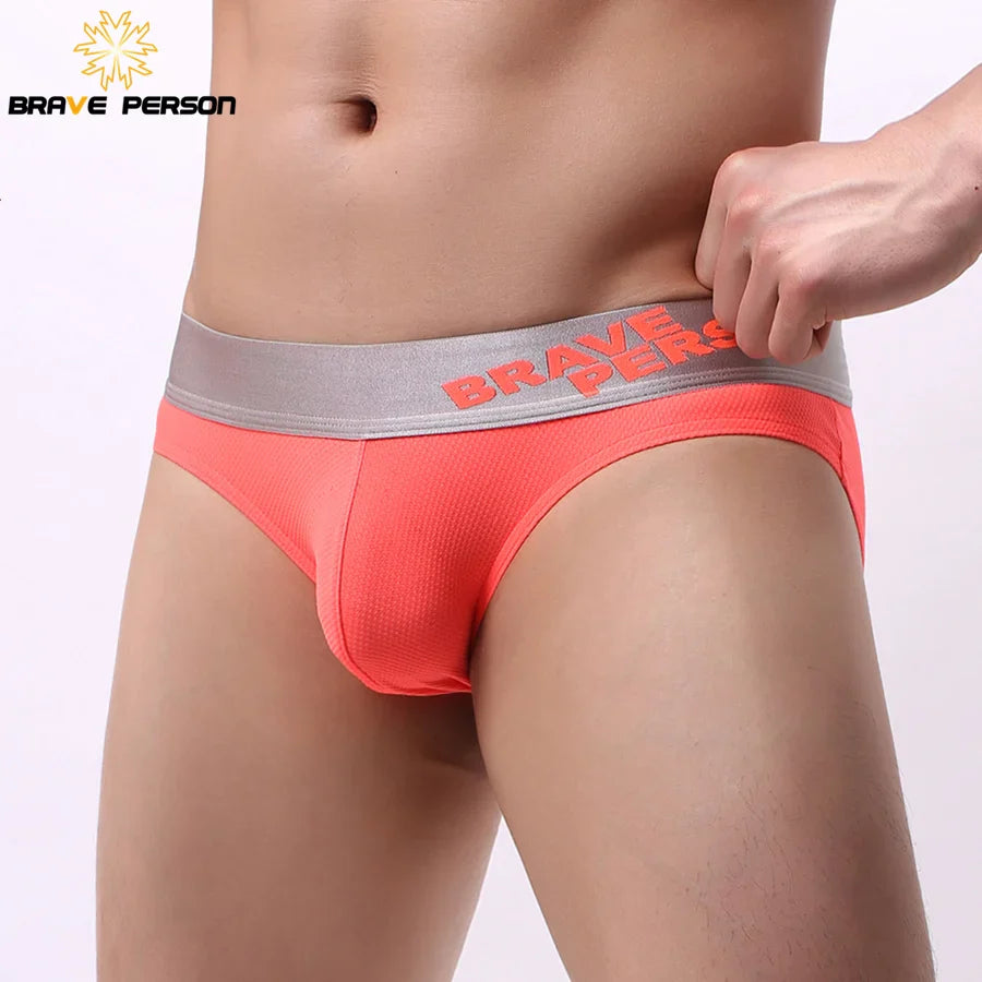 BRAVE PERSON Men's Underwear Nylon Mesh Briefs
