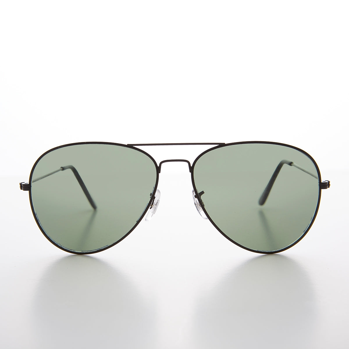 Vintage Metal Aviator Sunglass with Glass Lens - Hughes