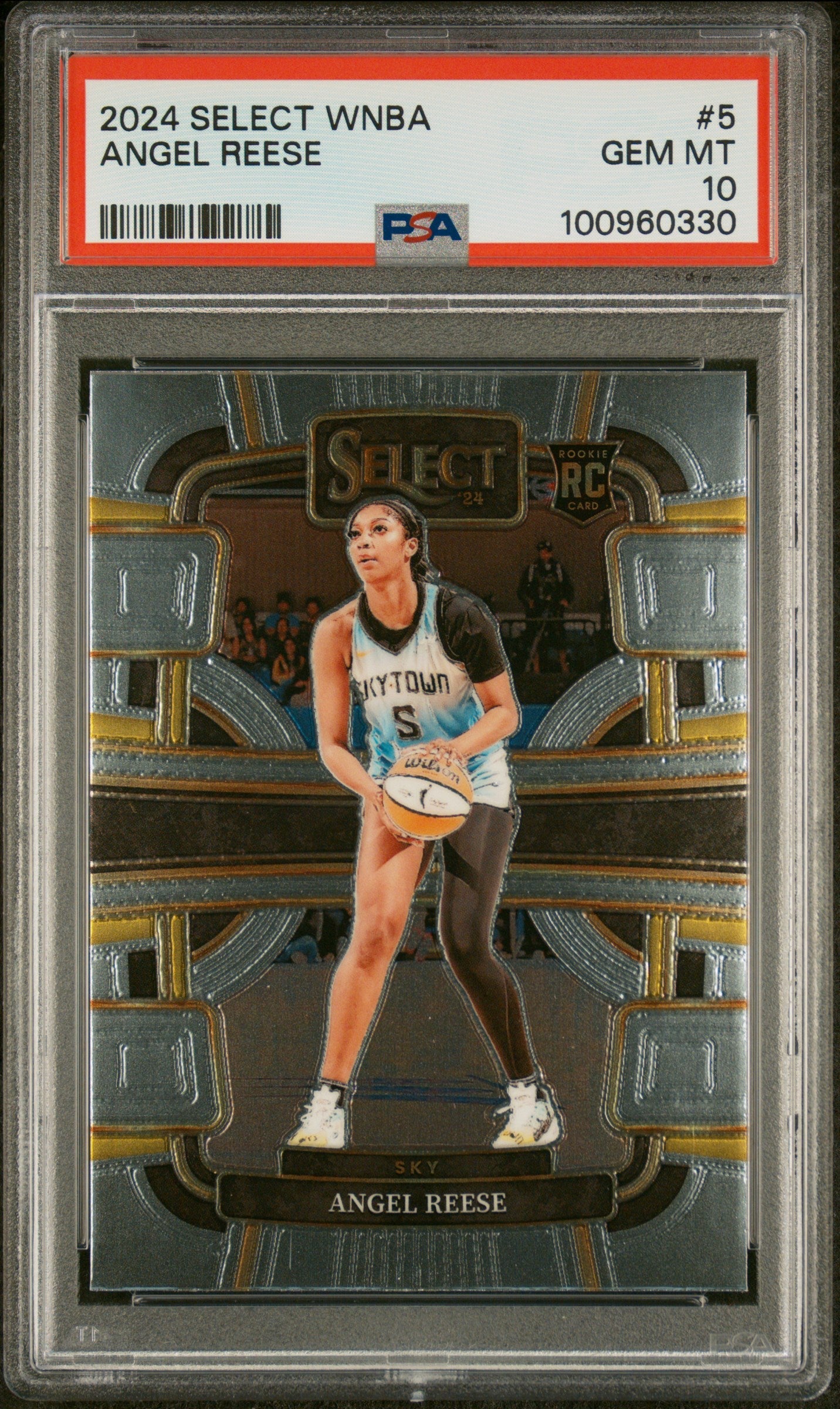 Graded 2024 Panini Select WNBA Angel Reese #5 Rookie RC Basketball Card PSA 10 Gem Mint