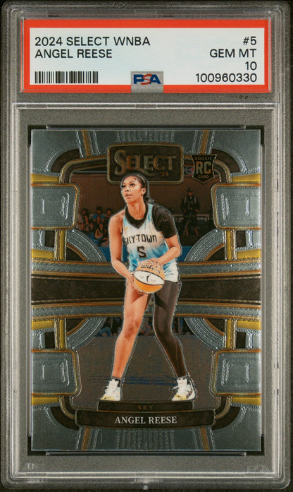 Graded 2024 Panini Select WNBA Angel Reese #5 Rookie RC Basketball Card PSA 10 Gem Mint