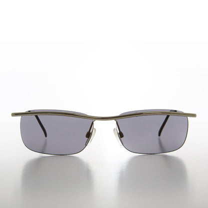 Rimless Y2k Sleek Rectangle Vintage Sunglasses - Hyland