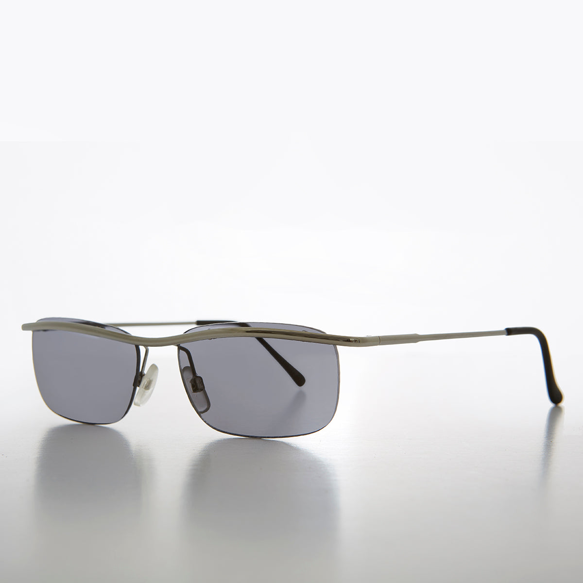 Rimless Y2k Sleek Rectangle Vintage Sunglasses - Hyland