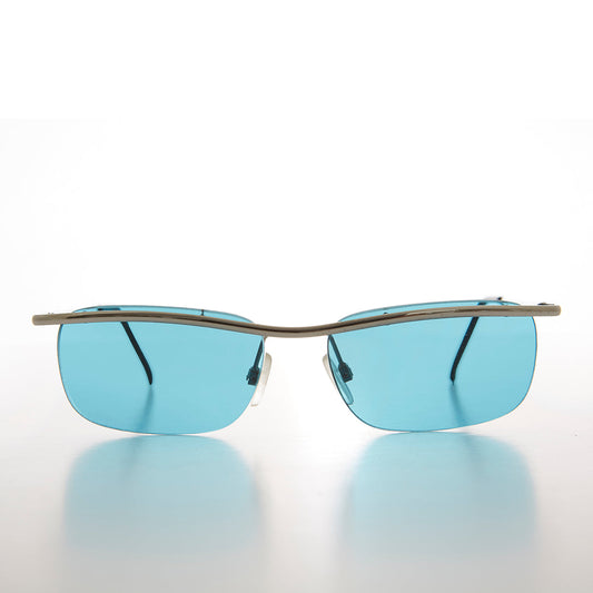 Rimless Y2k Sleek Rectangle Vintage Sunglasses - Hyland