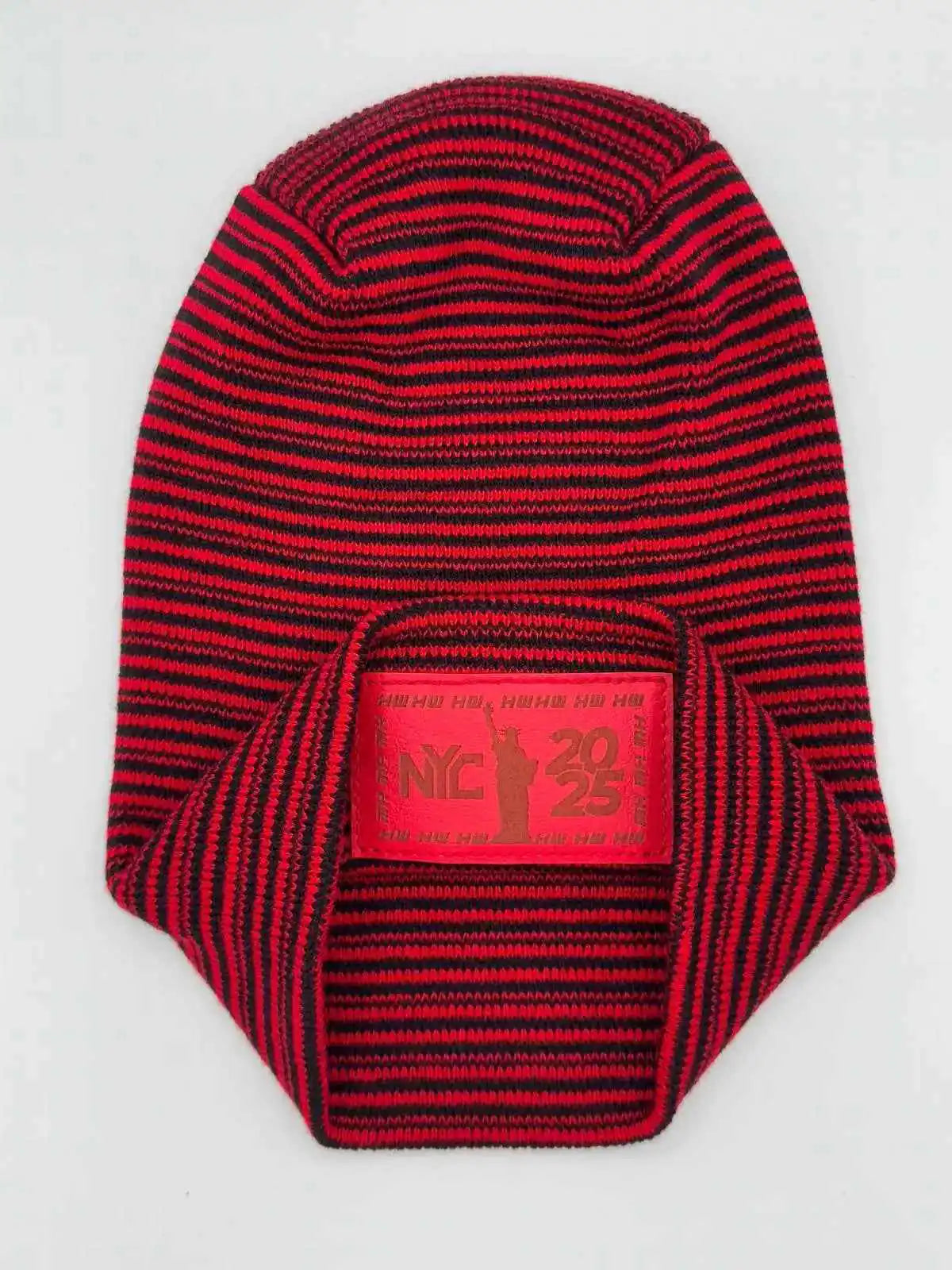 H Stitch Cuffed Beanie, Black and Red Contrast, New Year 2025 Limited Edition