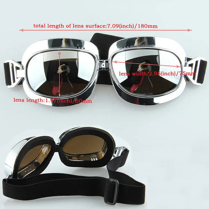 Motorcycle Goggles Vintage Windproof UV Protection for Harley