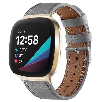 Fitbit Versa & Sense Leather Band - Durable Stylish Design