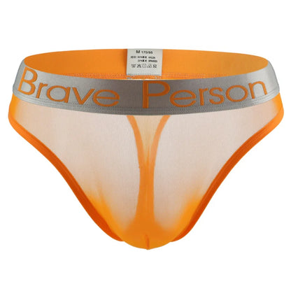 BRAVE PERSON Men's Briefs Transparent Low-waist Briefs
