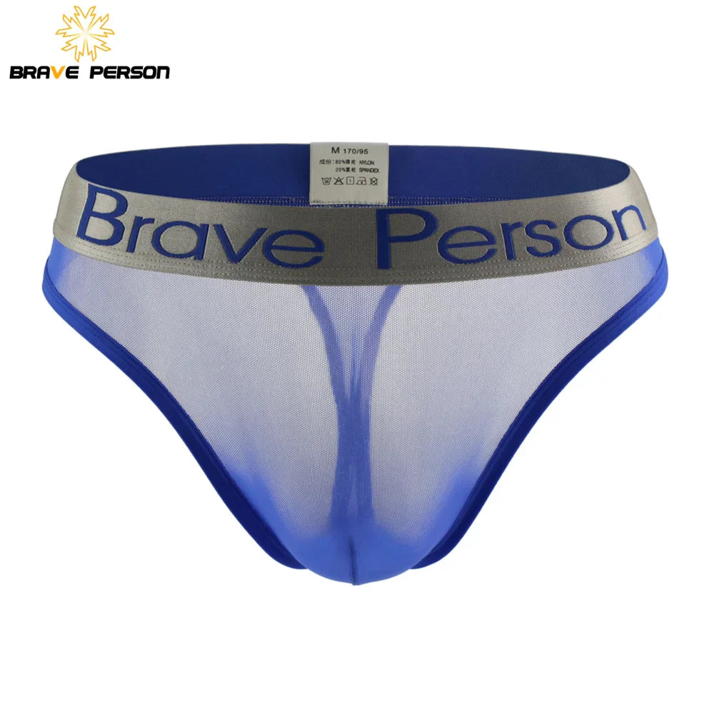 BRAVE PERSON Men's Briefs Transparent Low-waist Briefs