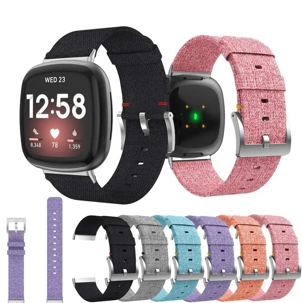 Fitbit Versa & Sense Nylon Band - Comfortable Durable Style