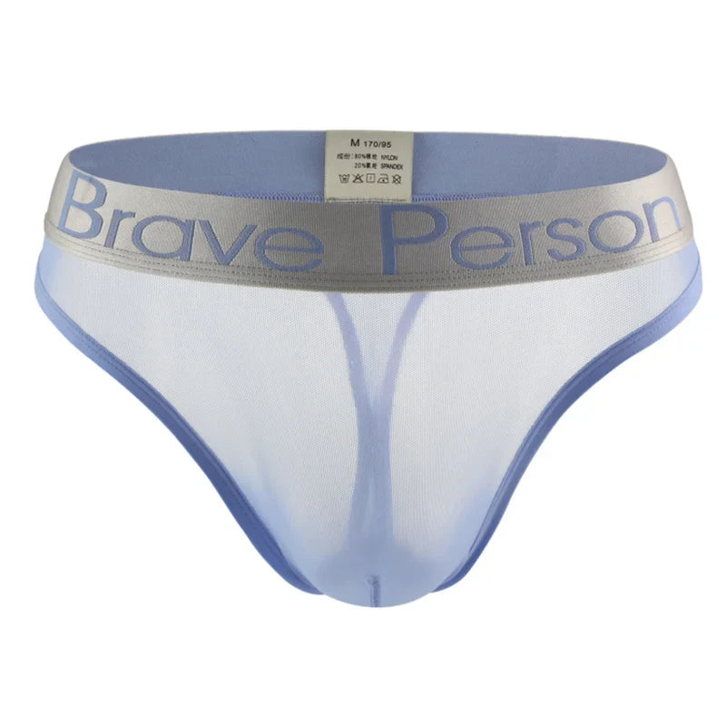 BRAVE PERSON Men's Briefs Transparent Low-waist Briefs
