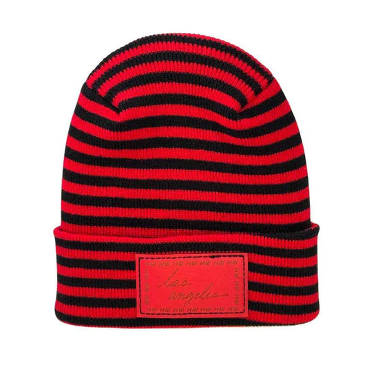 Haakwear Los Angeles Beanie - Made in USA Hats (Limited Edition) - Black / Red RoRo