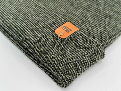 Haakwear H Stitch Fusion Cuffed Beanie / Hat (Patented Design) Black / Green, Made in USA