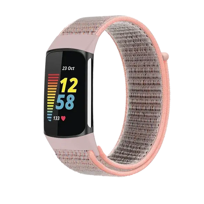 Fitbit Charge 5 6 Nylon Velcro Band - Durable Comfortable Strap