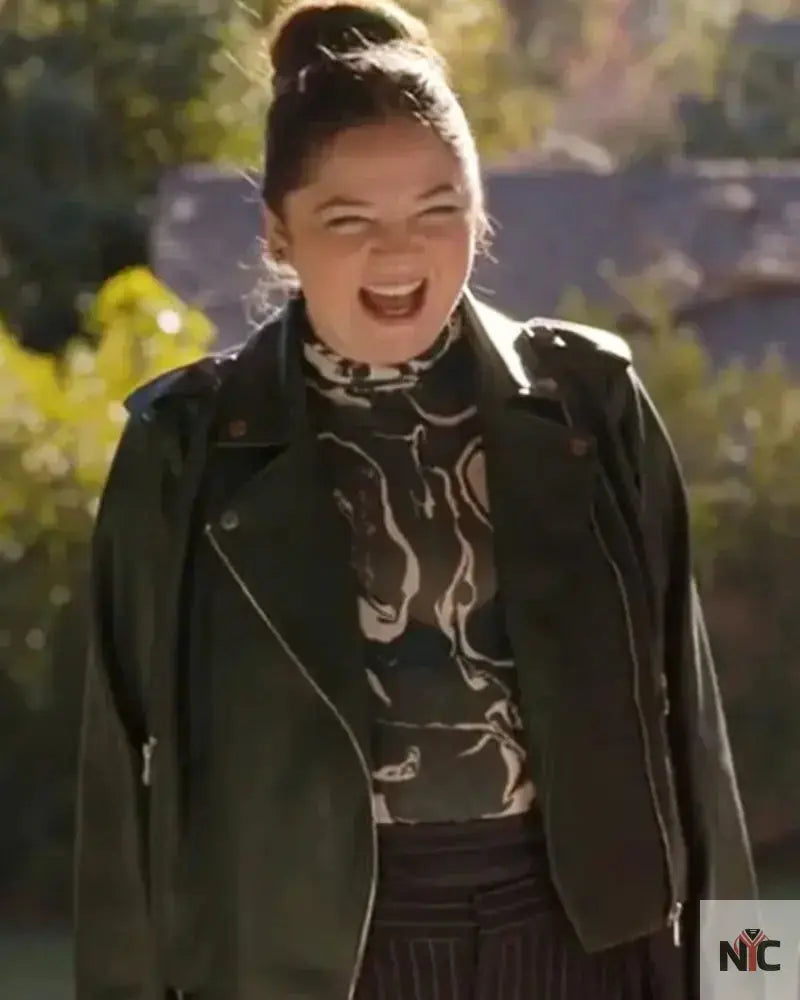 Hacks S03 Megan Stalter Black Leather Jacket
