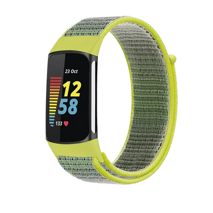 Fitbit Charge 5 6 Nylon Velcro Band - Durable Comfortable Strap