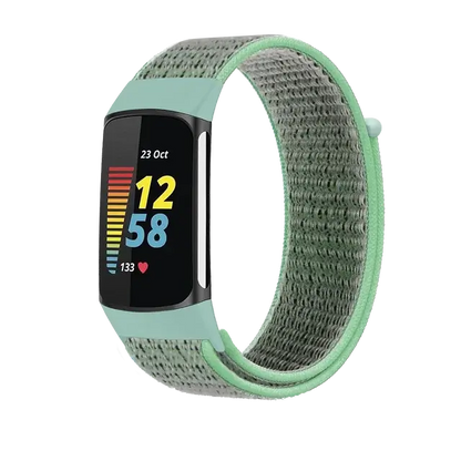 Fitbit Charge 5 6 Nylon Velcro Band - Durable Comfortable Strap