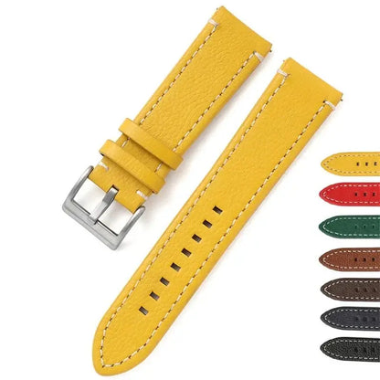 Suunto Race, Vertical & 9 Peak Pebbled Leather Band with Stitching