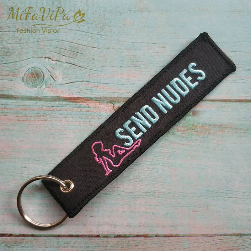 Send Nudes - Motorcycle Keychain