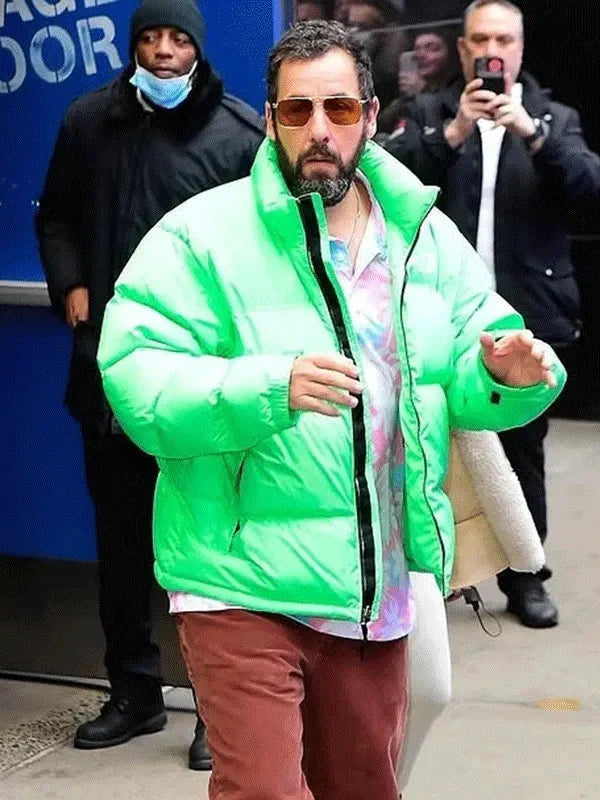 Happy Gilmore 2 Adam Sandler Green Puffer Jacket