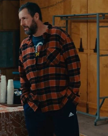 Happy Gilmore 2 Adam Sandler Orange Plaid Shirt