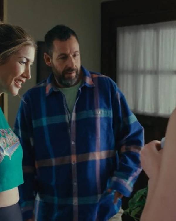 Happy Gilmore 2 Adam Sandler Multicolor Plaid Shirt