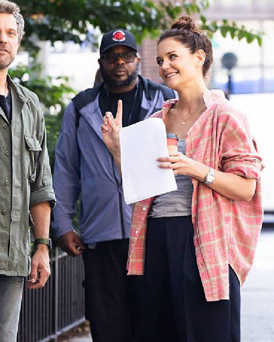 Happy Hour 2025 Katie Holmes Plaid Shirt