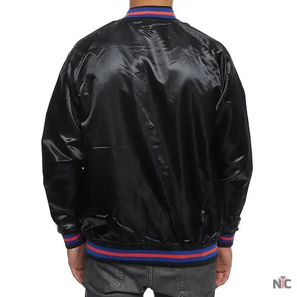 Hardwood Classics NY Knicks Satin Black Jacket