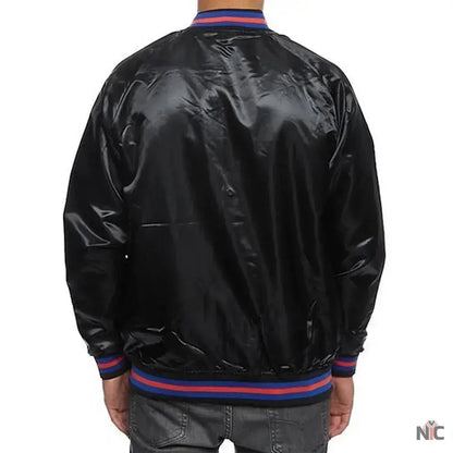 Hardwood Classics NY Knicks Satin Black Jacket