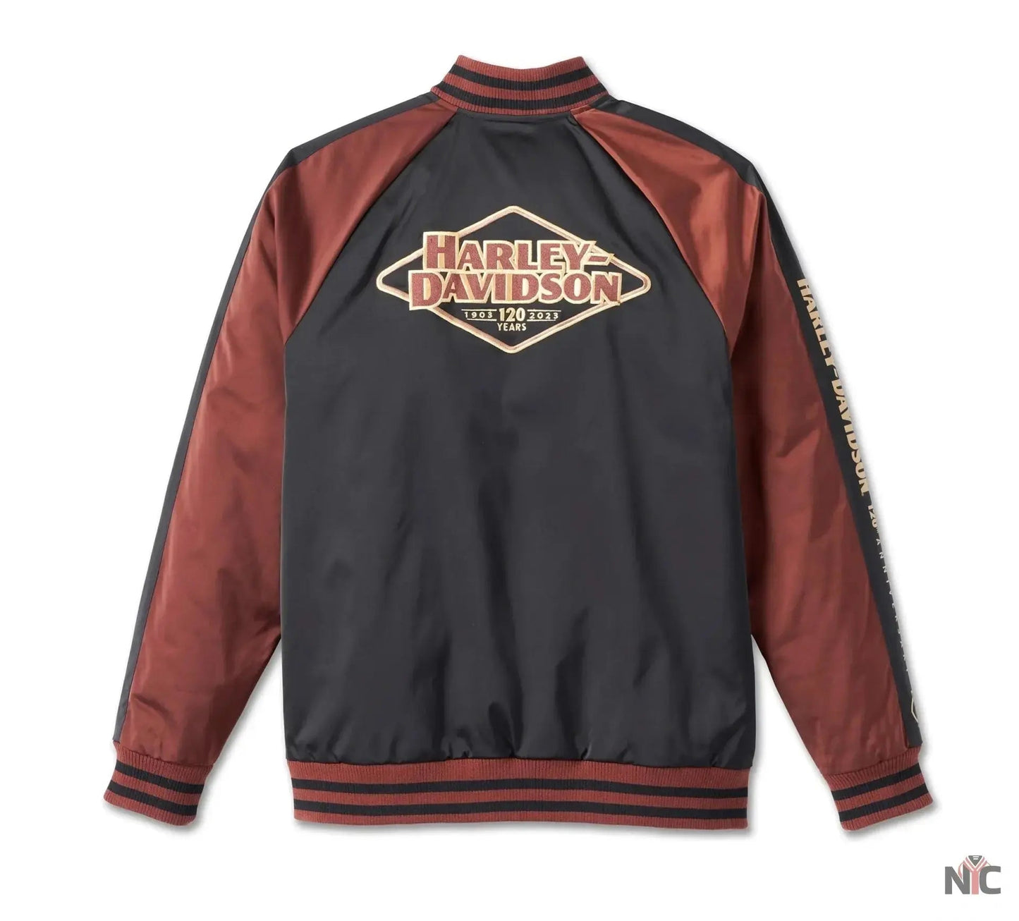Harley Davidson 120th Anniversary Satin Varsity Jacket