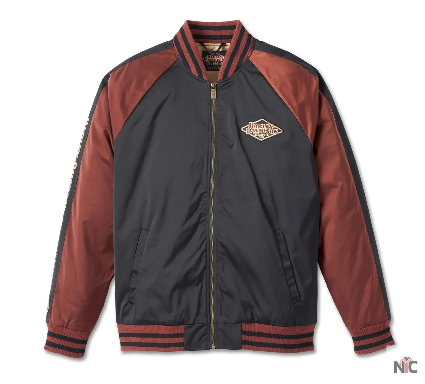 Harley Davidson 120th Anniversary Satin Varsity Jacket