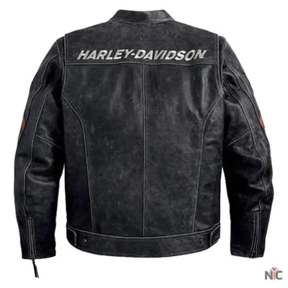 Harley Davidson Black Boxford Leather Jacket