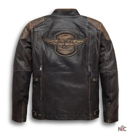 Harley Davidson Triple Vent System Trostel Leather Jacket