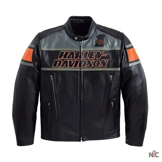 Harley Davidson Vintage Leather Biker Jacket