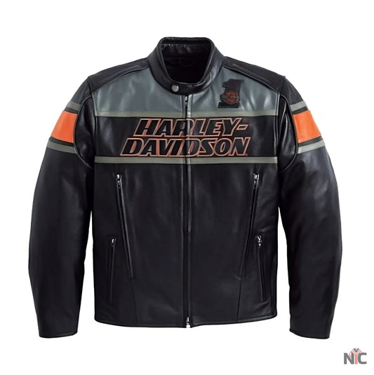 Harley Davidson Vintage Leather Biker Jacket