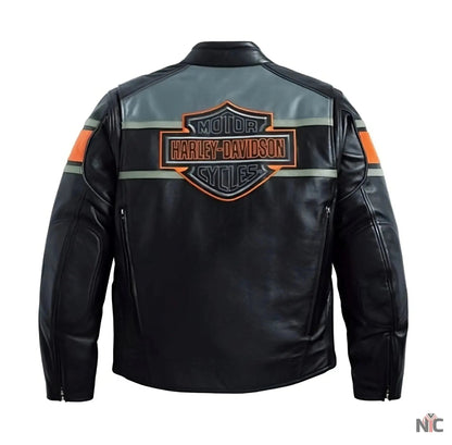Harley Davidson Vintage Leather Biker Jacket