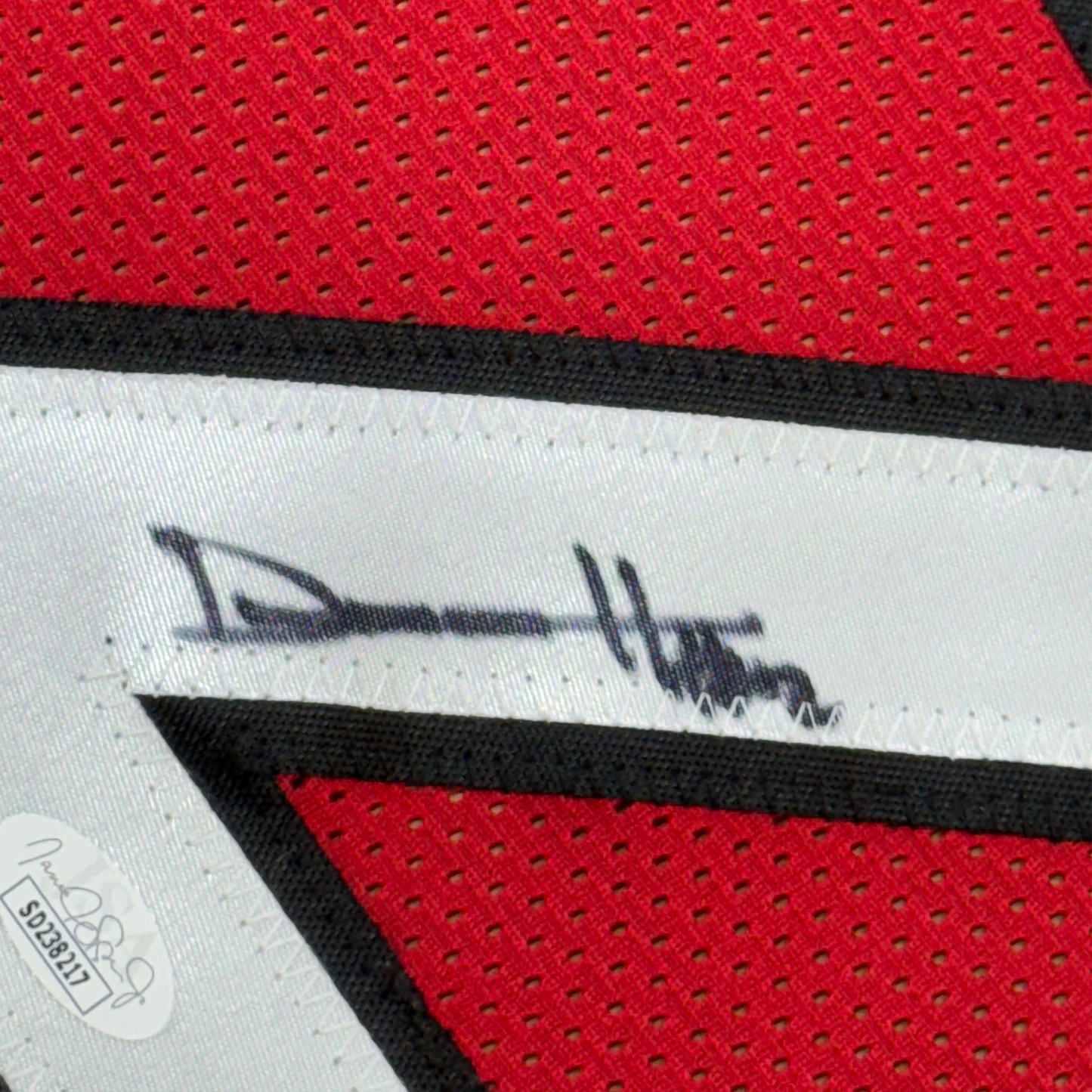 Framed Autographed/Signed Dylan Harper 35x39 Rutgers Red College Basketball Jersey JSA COA