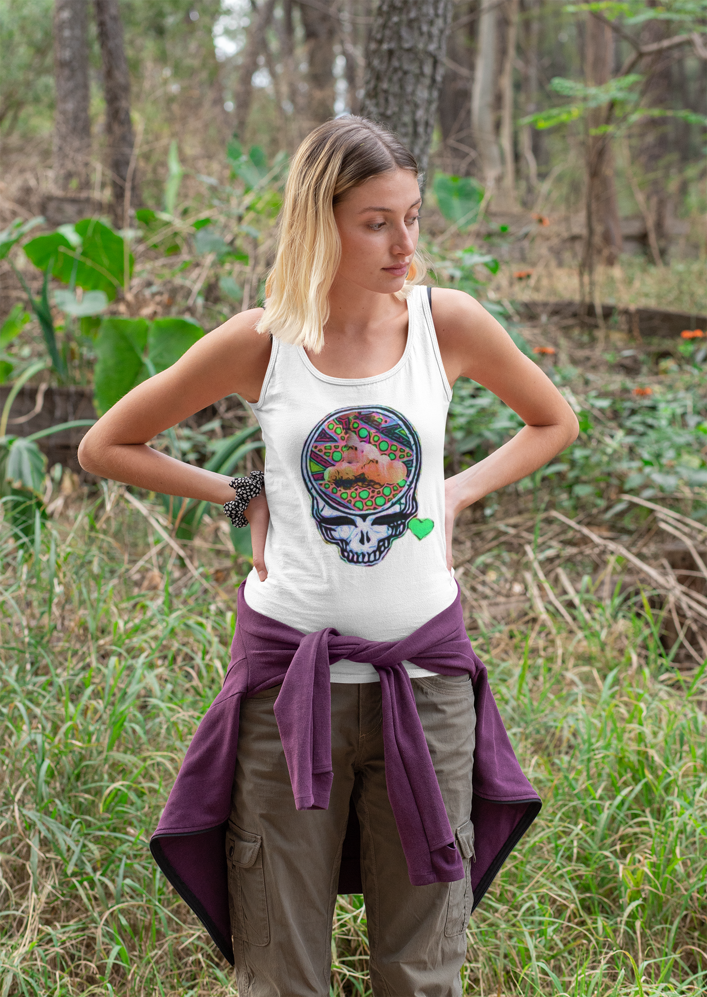 Hazey Skull Women's Tank