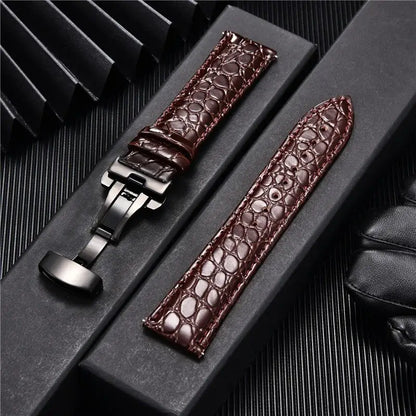 Huawei Watch & Watch GT Crocodile-Pattern Leather Clasp Band