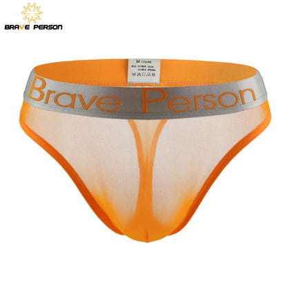BRAVE PERSON Men's Briefs Transparent Low-waist Briefs