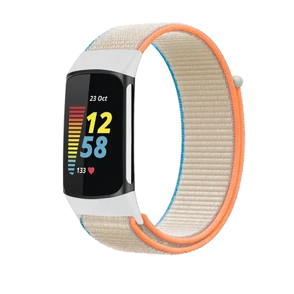 Fitbit Charge 5 6 Nylon Velcro Band - Durable Comfortable Strap