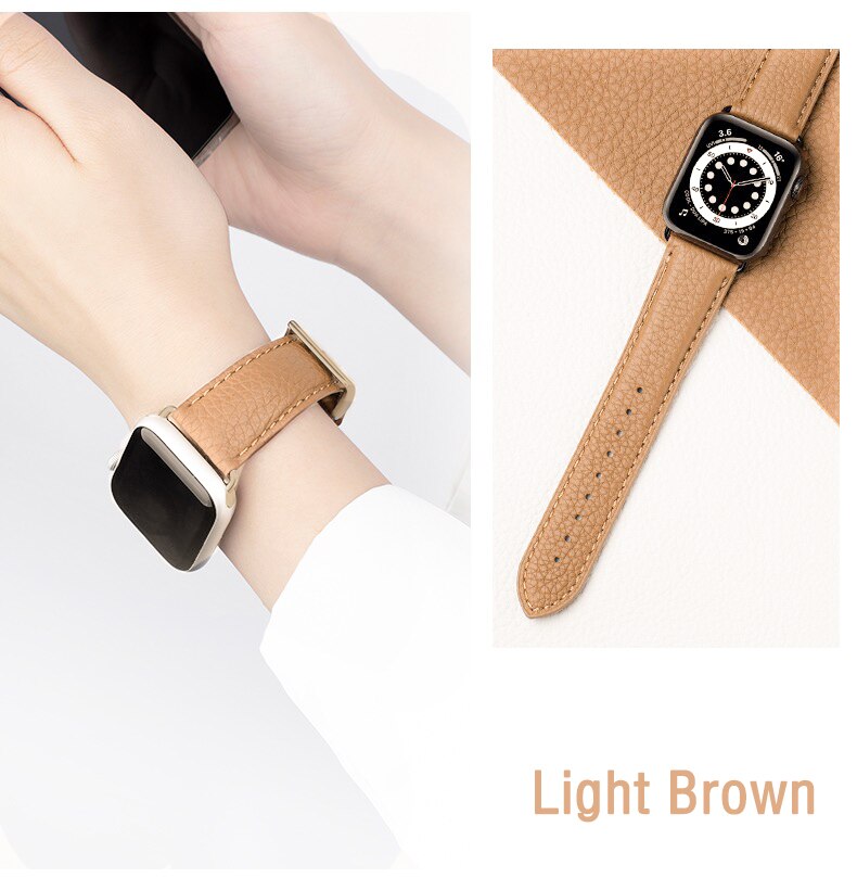 Genuine Leather Loop Apple Watch Band Series 11/10/9/8/7/6/5/4/ SE / Ultra 1/2/3
